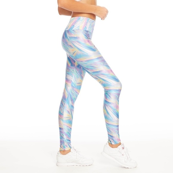 NWT GOLDSHEEP IRIDESCENT DREAM Crystal Graphic High Rise Leggings - Picture 4 of 11